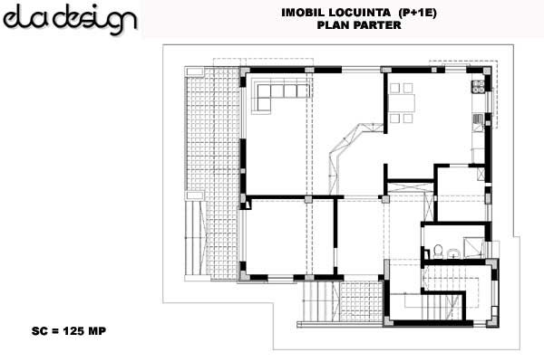 Proiect Arhitectura locuinte individuale Locuinta parter cu etaj plan parter 
